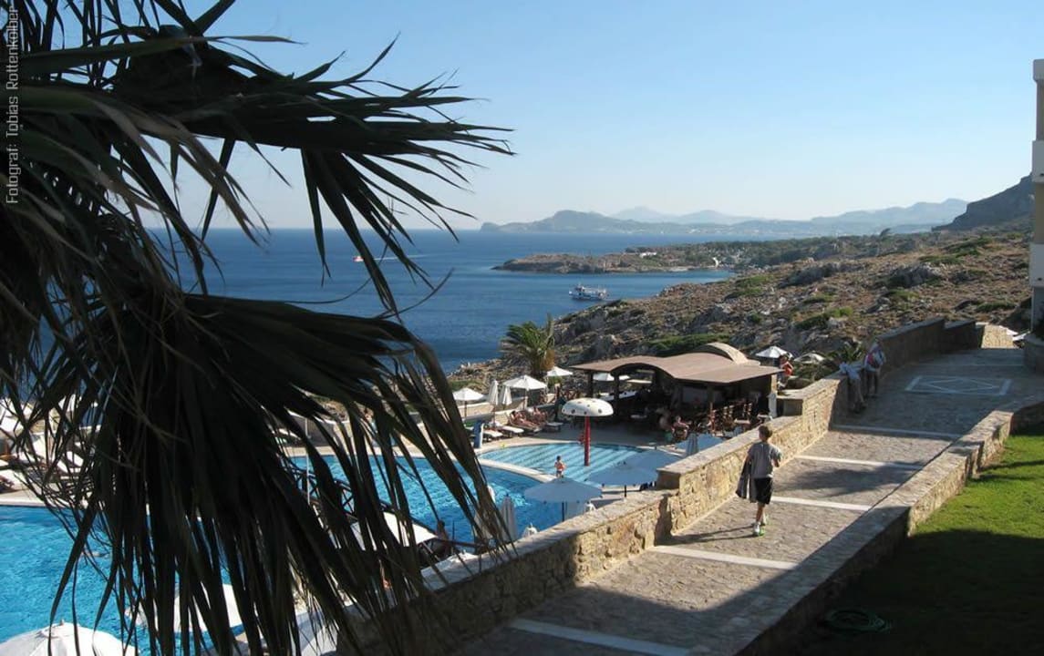 Ausblick vom Hotelzimmer Balkon Hotel Kalithea Horizon Royal