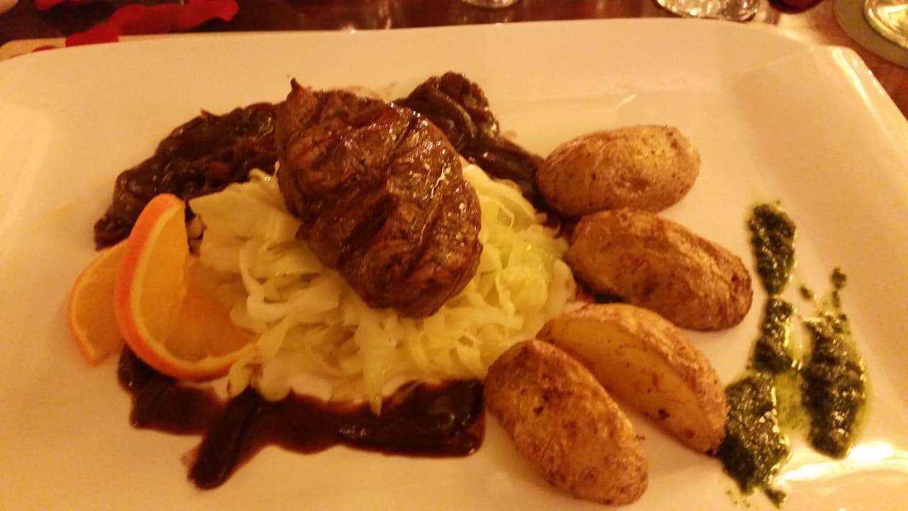 Hauptgang Candlelicht-Dinner Waldhotel Silbermühle