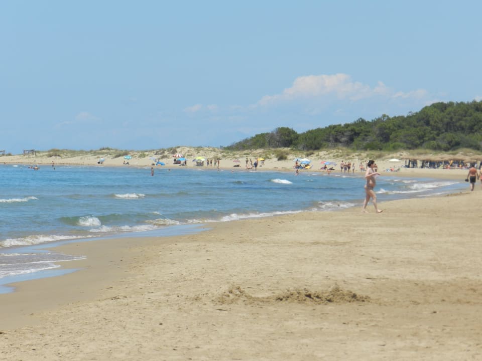 Kilometerlanger Sandstrand Grecotel La Riviera at Riviera Olympia & Aqua Park