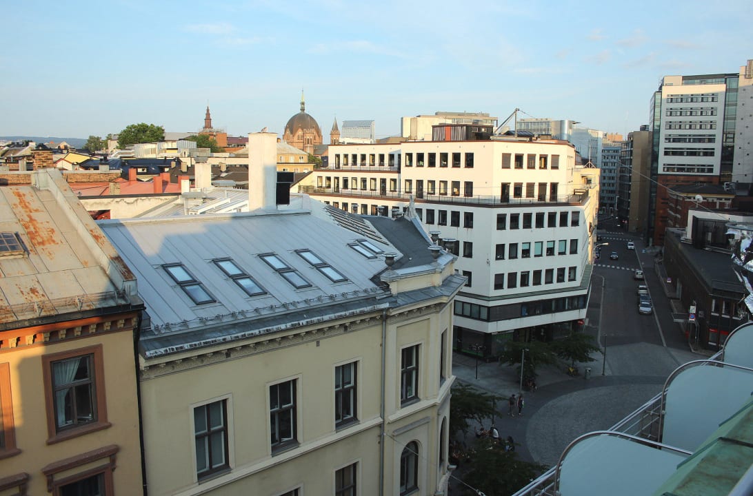 Ausblick vom Balkon Scandic St. Olavs plass