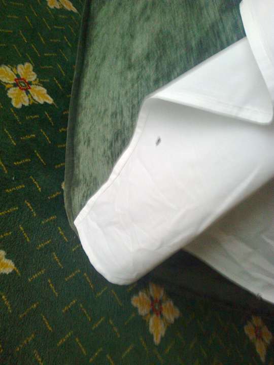 Holes in the bed sheet Hotel HP Tower One Brasov