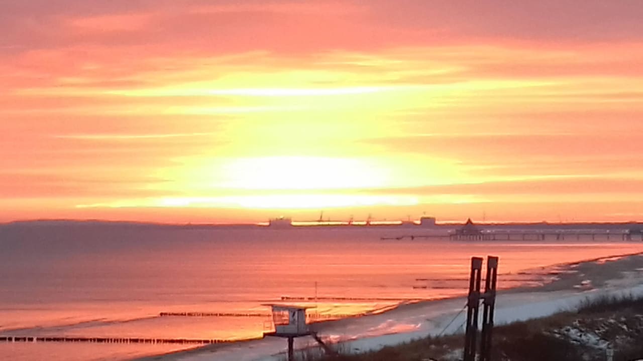 Blick von Zimmer SEETELHOTEL Kaiserstrand Beachhotel