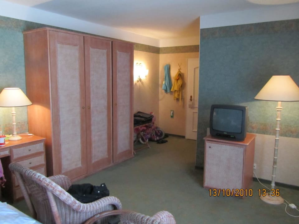 Blick vom Bett Familotel Borchard's Rookhus am See