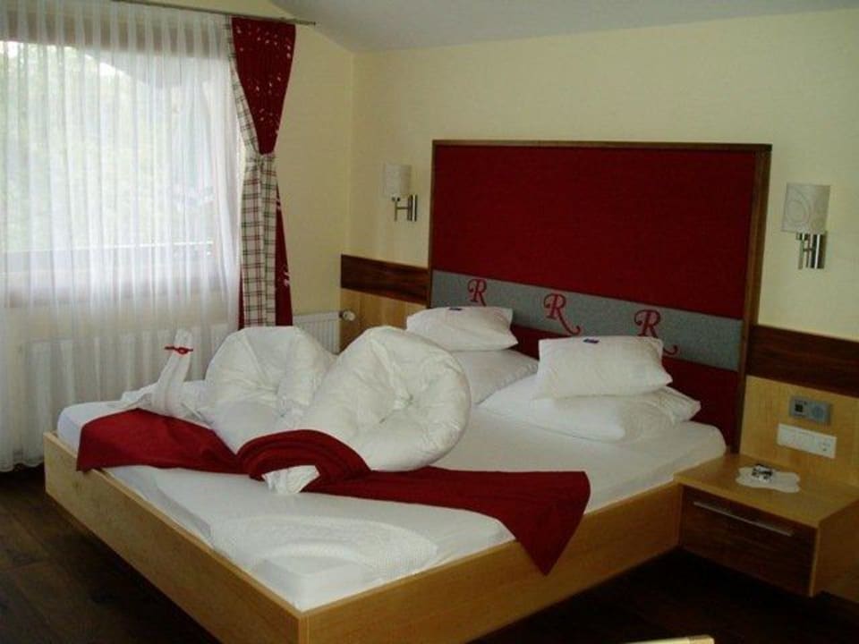 Bett im Doppelzimmer süd Hotel Rösslhof