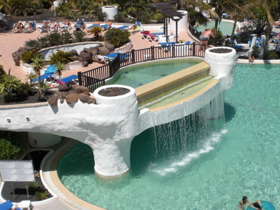 Wasserfall von Haupthaus fotografiert Club Jandia Princess