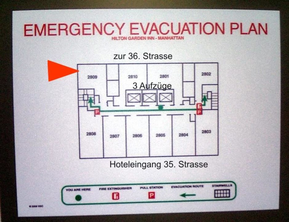 Zimmeranordnung Hotel Hilton Garden Inn New York/West 35th Street