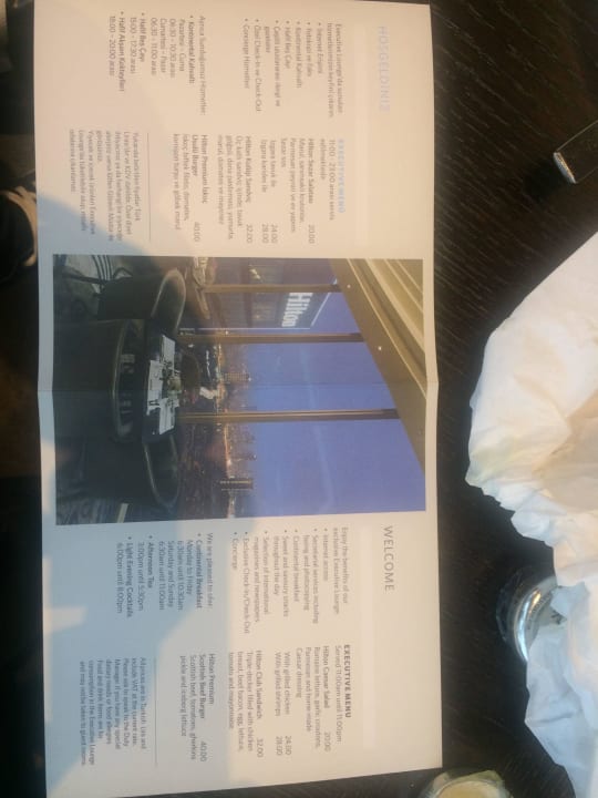 KArte in der Lounge Hilton Istanbul Bomonti Hotel & Conference Center