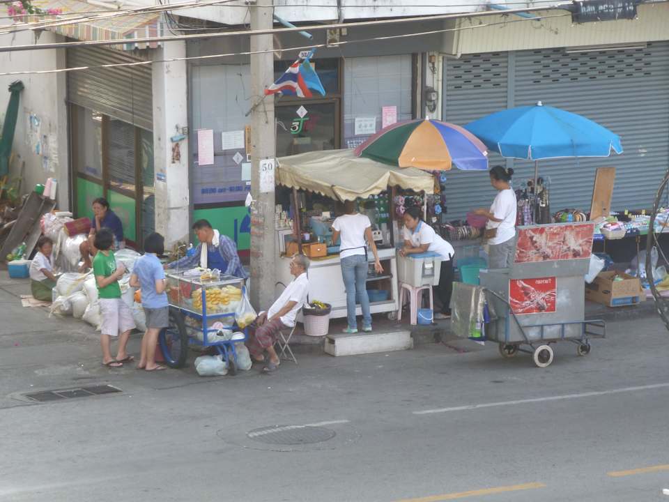 Blick aus dem Fenster Jam Hostel Bangkok