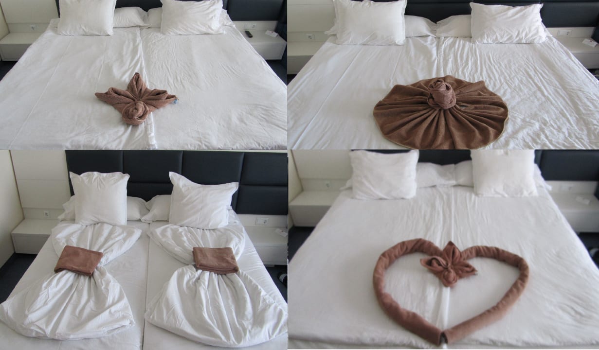 Sehr kreative Bettgestaltung GRIFID Club Hotel Arabella