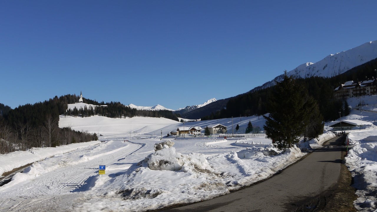 Loipenverlauf im Ridnauntal, r.o. der Sonklarhof Sonklarhof