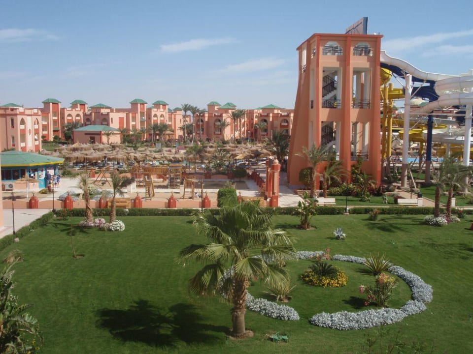 Aussicht aus dem Balkon Pickalbatros Aqua Park Resort - Hurghada