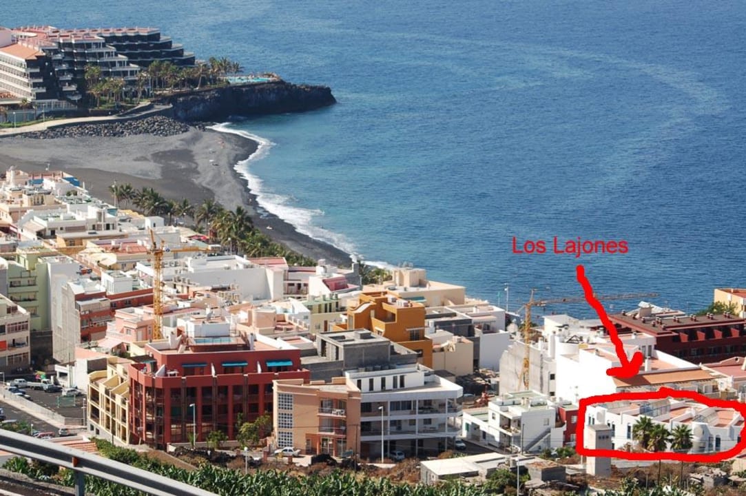 Puerto Naos - Lage des Hotels Hotel Los Lajones