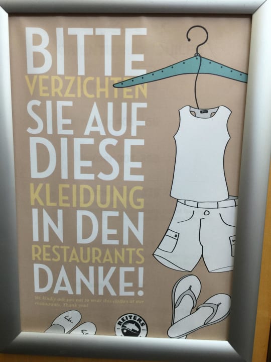 Kleidervorschrift Hotel Reiters Supreme