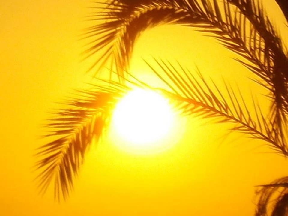 Sonnenuntergang vom Zimmer Jiva Beach Resort