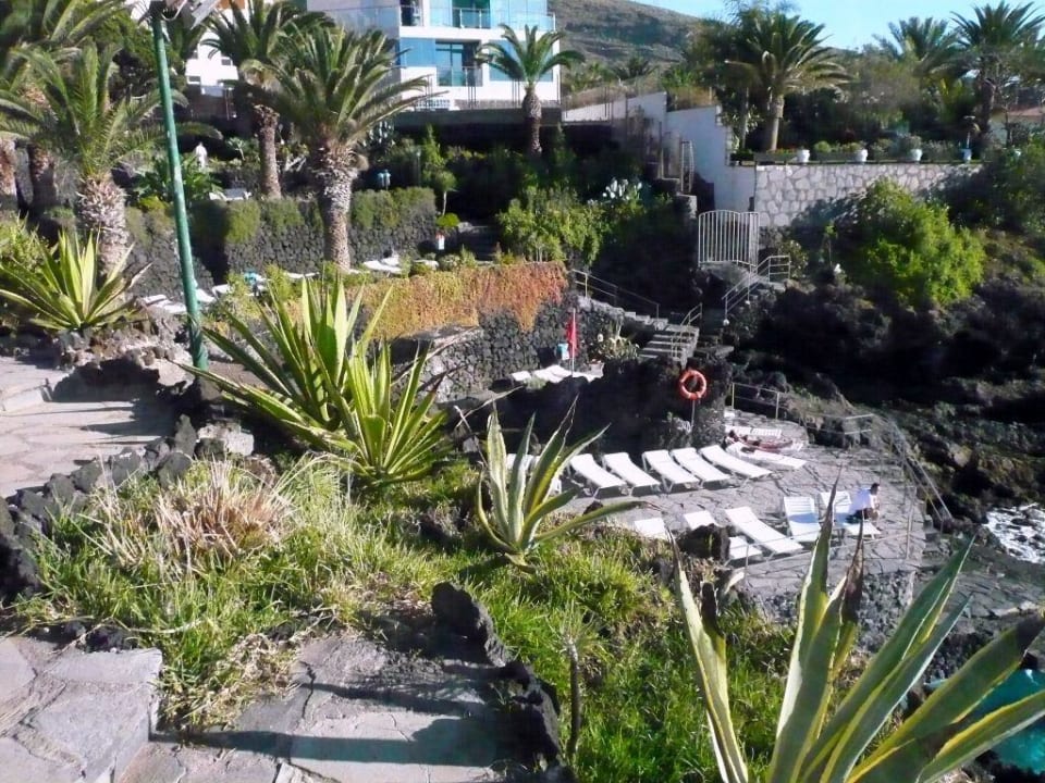 Gartenanlage am Meerwasserpool Hotel Catalonia Punta del Rey