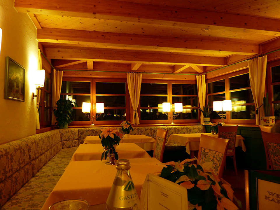 Das Restaurant am Abend Ferienhotel Elisabeth