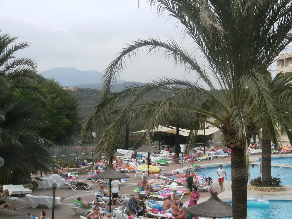 Pool towards mountain side  Hotel Club Cala Romani