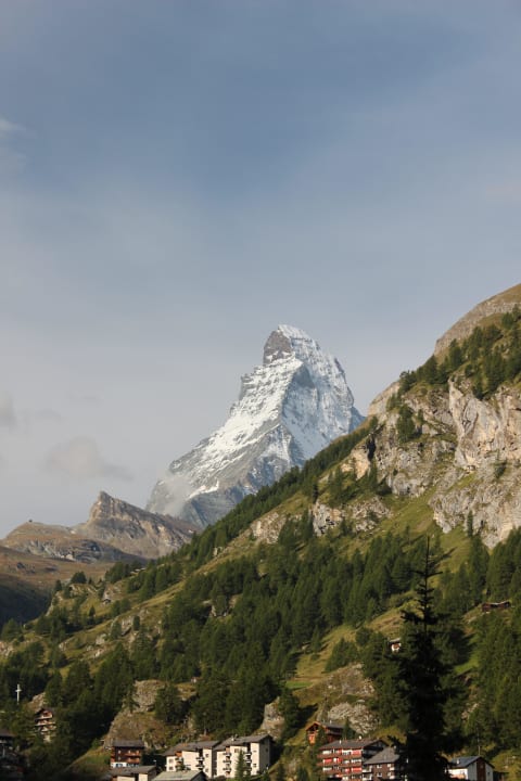 Blick vom Balkon aufs Matterhorn Alpen Resort Hotel
