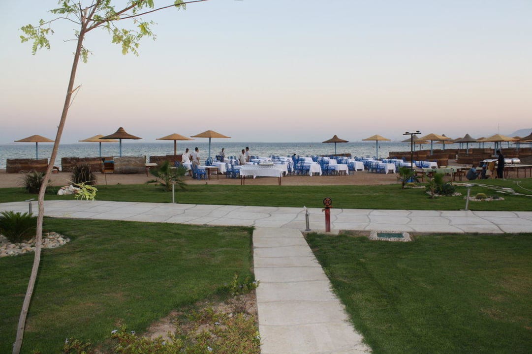 Blick von unserem Strandbungalow Shams Prestige Abu Soma-Adults Only