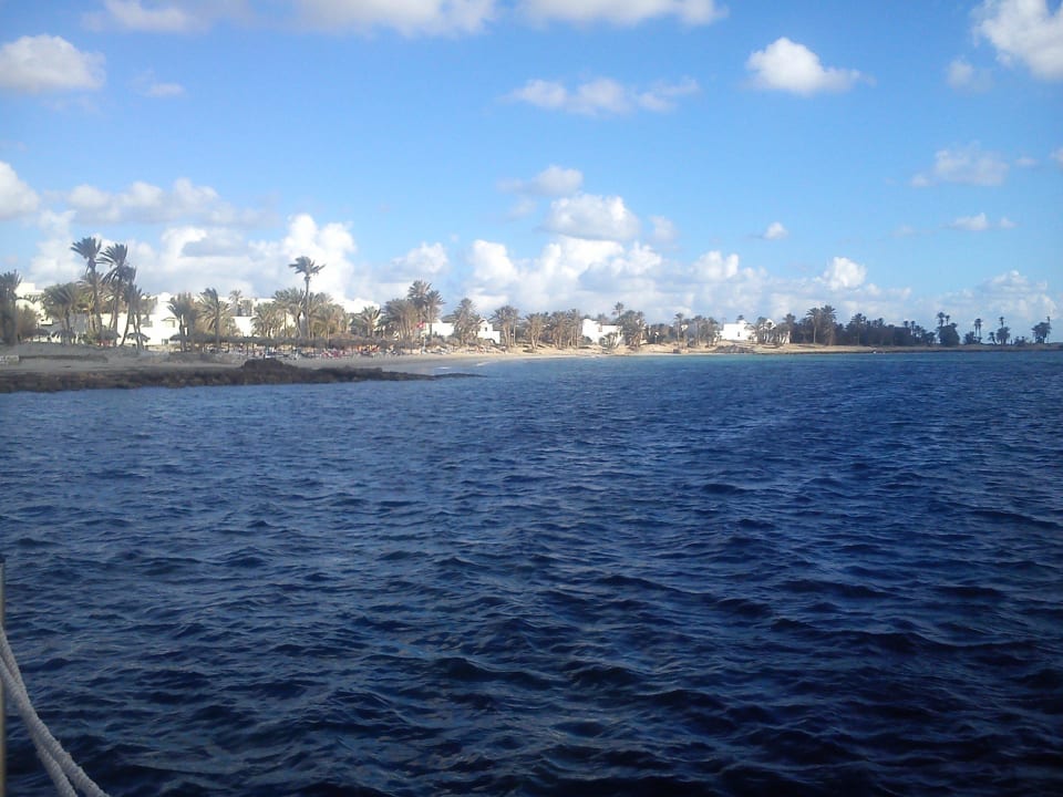 Algenablagerung am Strand, abtransp. mit Radlader Hotel El Mouradi Djerba Menzel