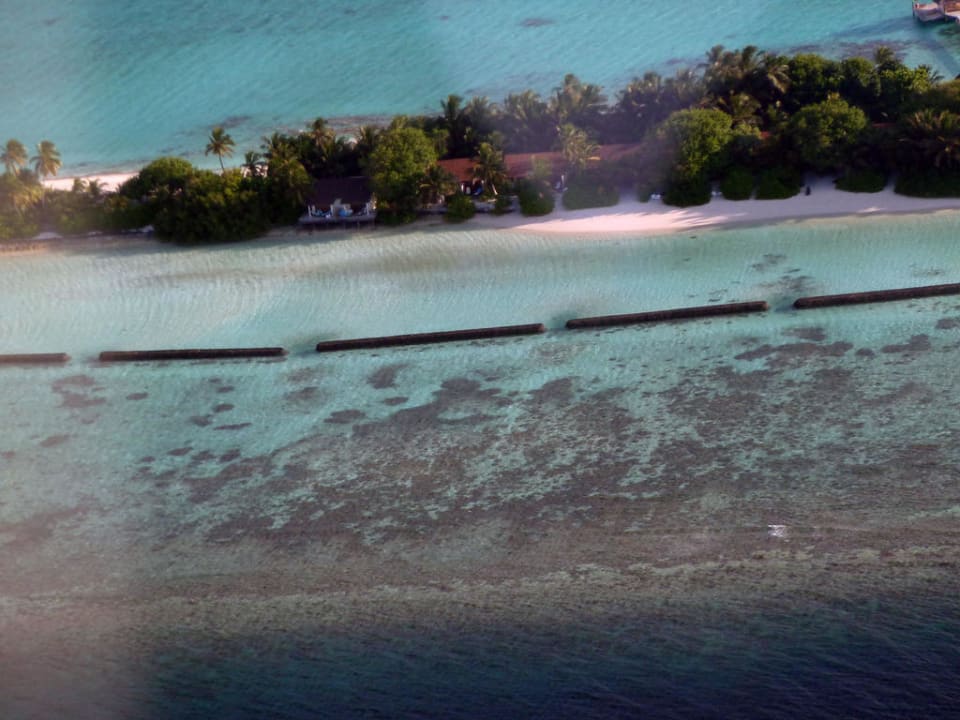Luftaufnahme Deluxe Beach Villas Kuramathi Maldives