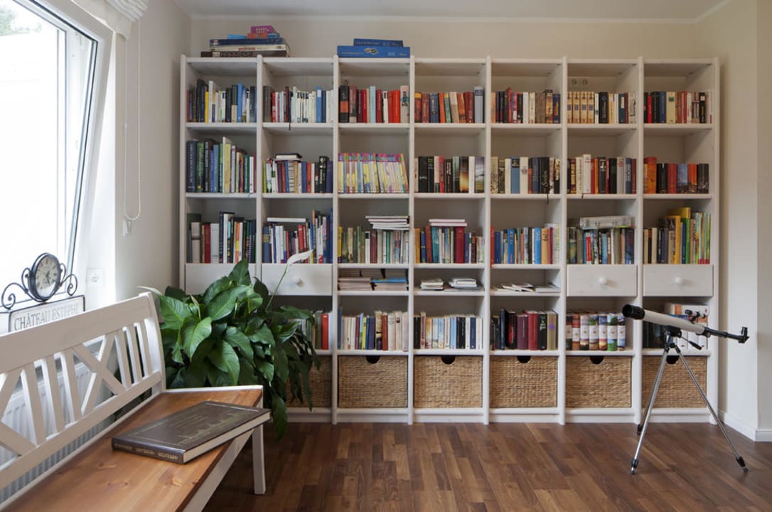Bibliothek mit über 400 Büchern und Magazinen Ferienhaus Kuhweid