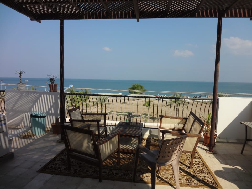 Vom Gemeinschaftsbalkon richtung Meer Lana Villa