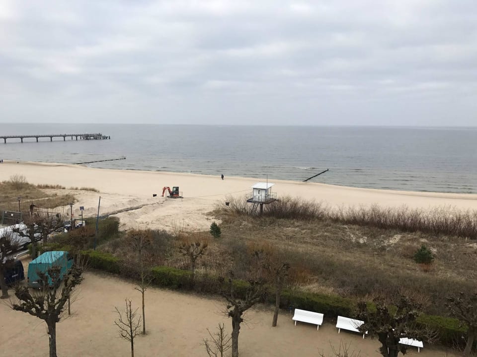 Vom Balkon SEETELHOTEL Kaiserstrand Beachhotel