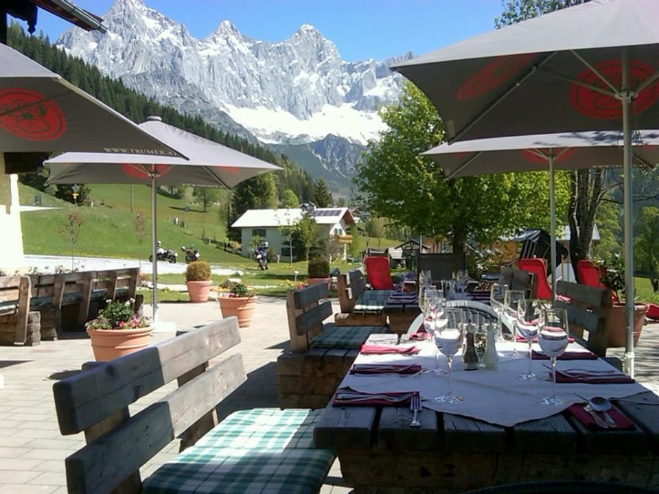 Super schöne Terrasse Hotel Bergglück