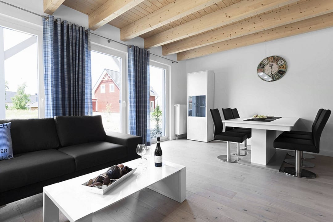 Wohnraum und Essbereich Ferienhaus Ilsebill