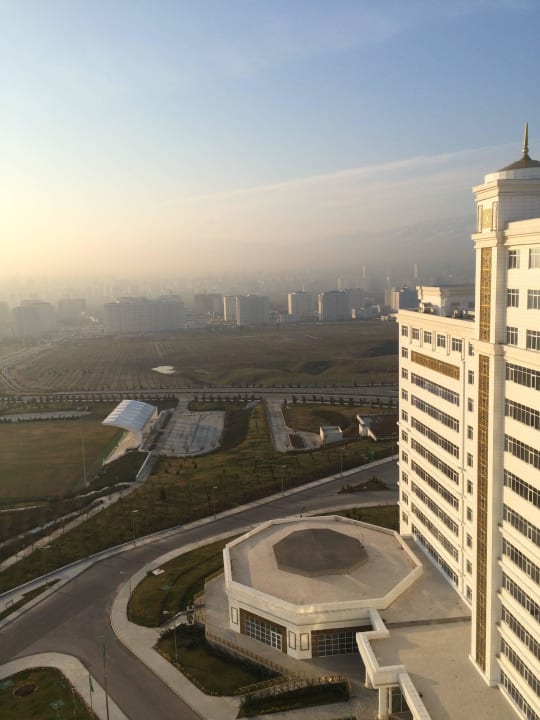 Ausblick aus 14. Stock Hotel Aschgabad