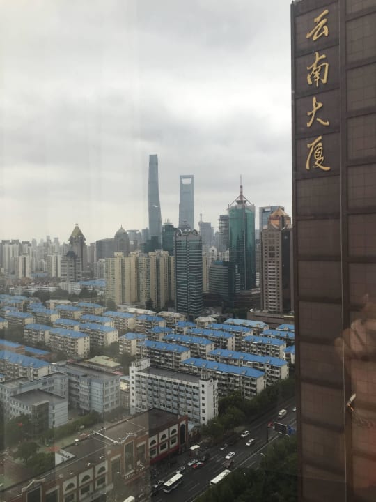 Shanghai city view from the room Hotel Holiday Inn Pudong Shanghai