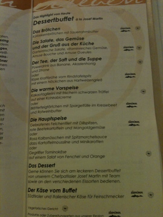 Leckere Speisen Lindenhof Pure Luxury & Spa DolceVita Resort