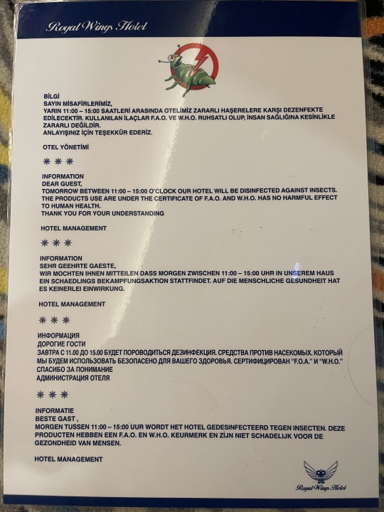 Zimmer Royal Wings Hotel