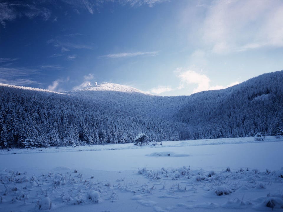 Kleiner Arbersee bei Lohberg im Winter Landhotel Arber Wellness