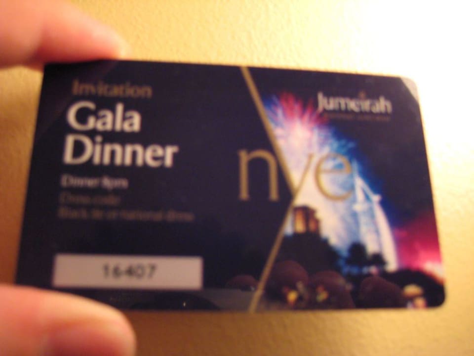 Gala Dinner - Eintrittskarte Jumeirah Al Qasr