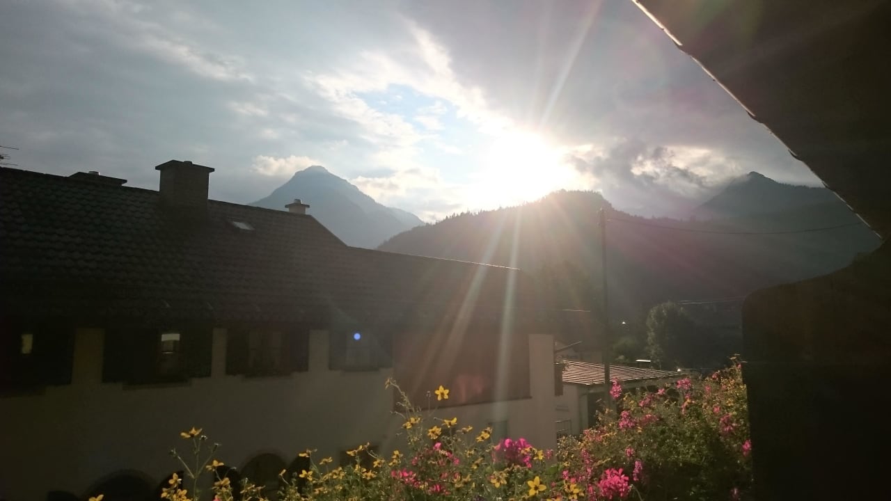 Aussicht vom Balkon Landgasthof Kirchmayer