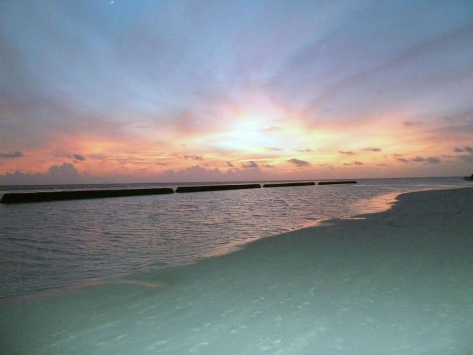 Sonnenuntergang Riffseite Deluxe Beach Villa 343 Kuramathi Maldives