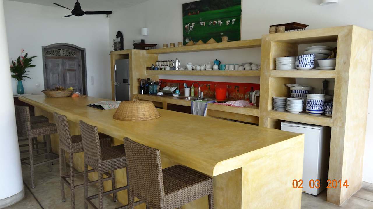 Offene Küche im Wohnraum im Erdgeschoss Villa Sisindu C