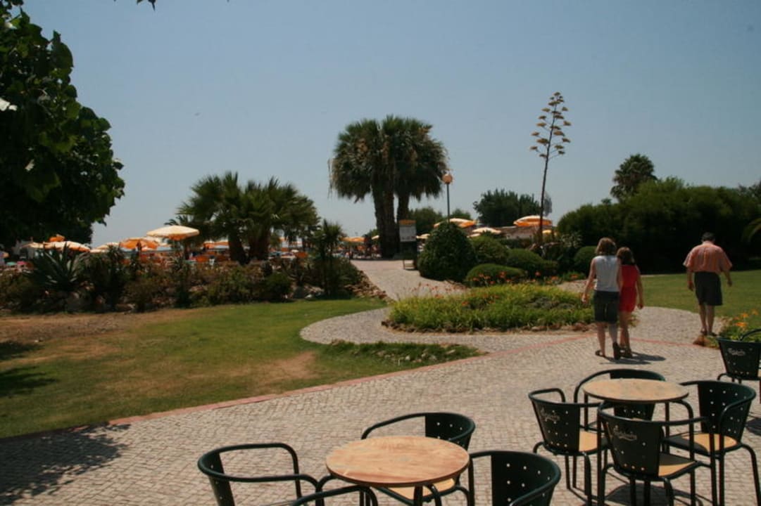 vor der lobby weg zum pool Golden Club Cabanas