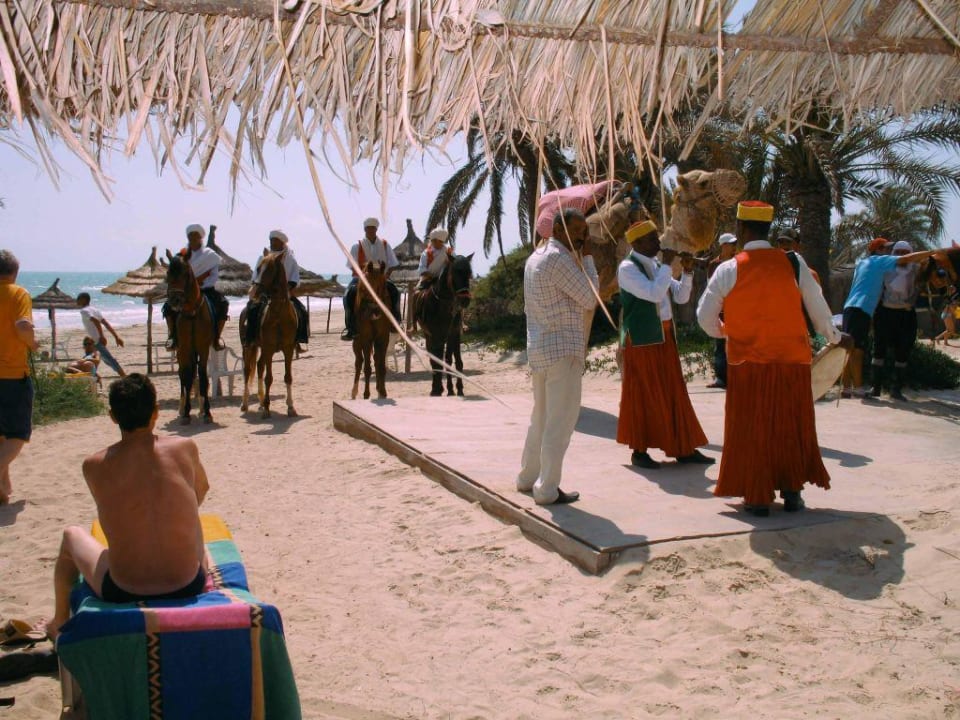 Reitervorführung am Strand Hotel Eden Star