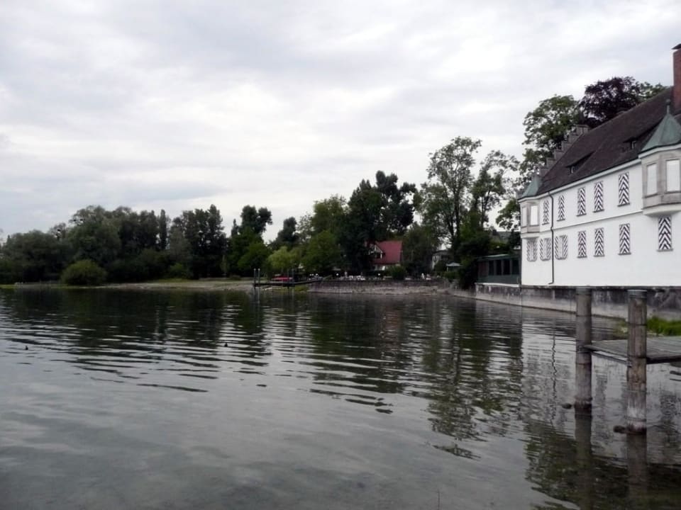 Blick vom Steg des Strandes Hotel Lipprandt