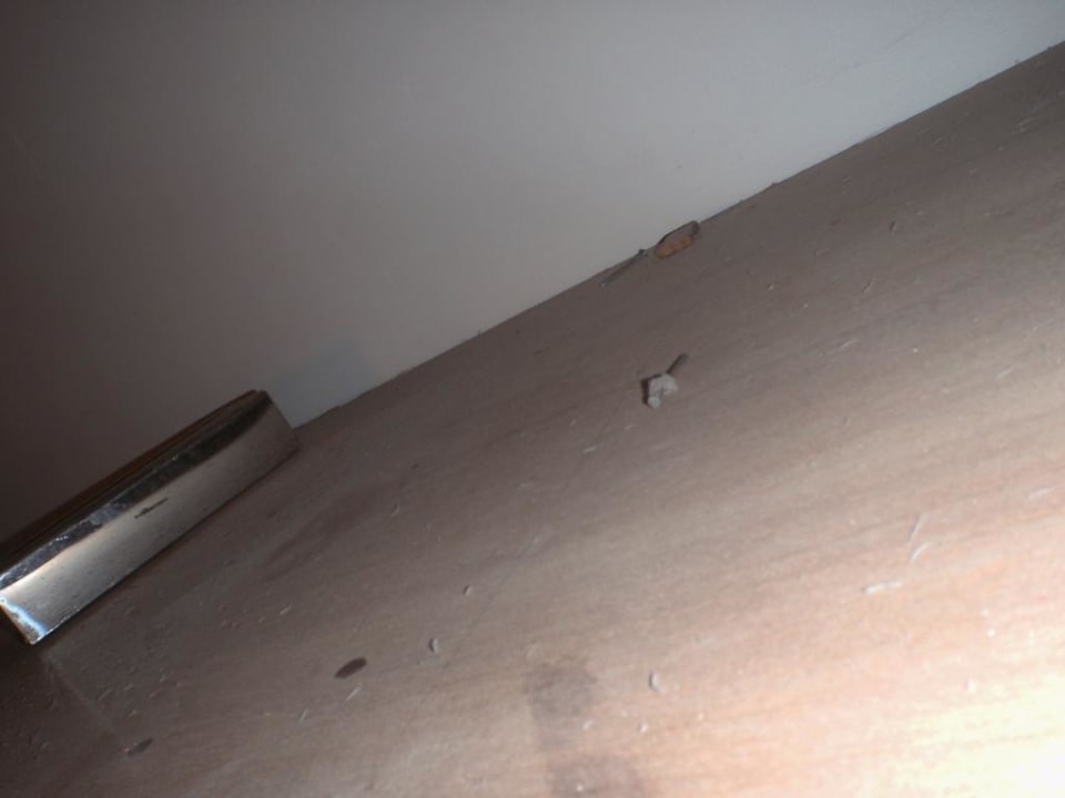 The dirty closet in our water villa. Angaga Island Resort