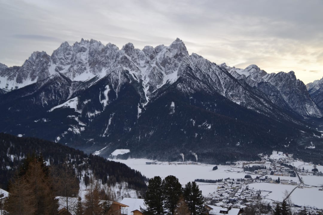 Vista invernale dalla terrazza Alpenhotel Ratsberg