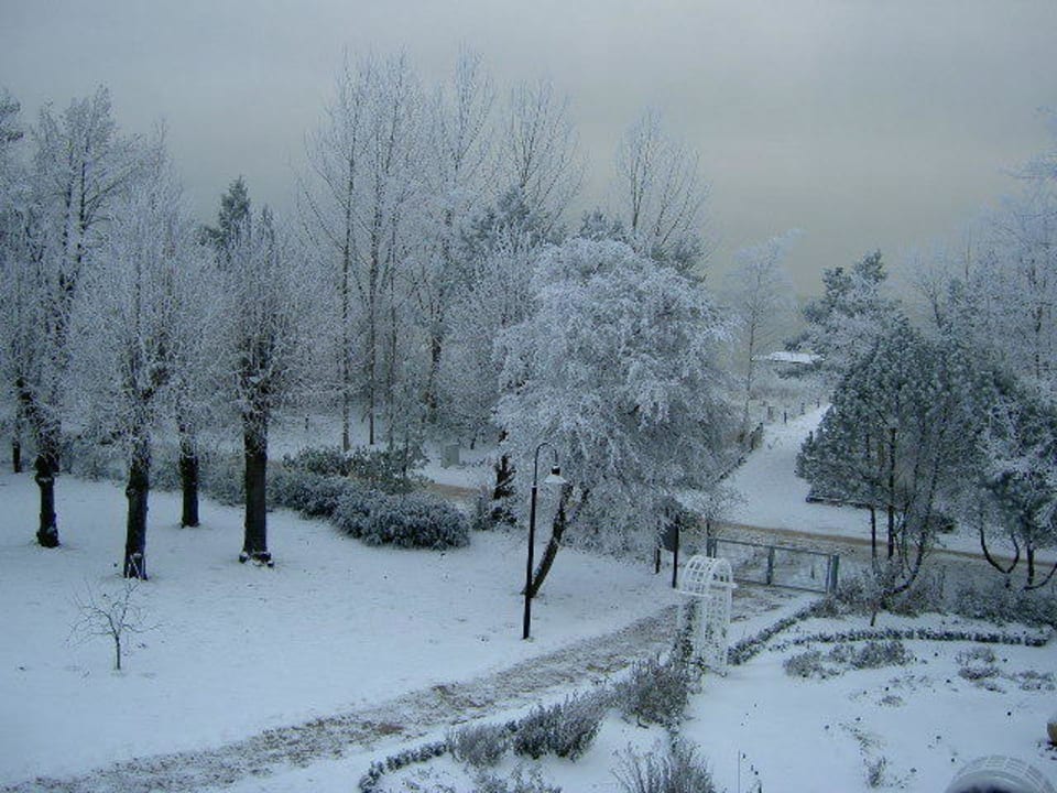 Blick auf den Garten, Promenade und Strand Seehotel Großherzog von Mecklenburg