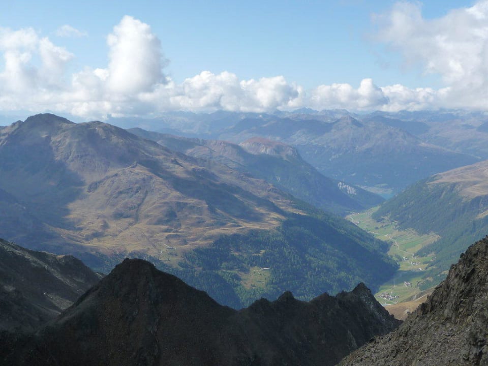 Blick vom Kanauer Gletscher Hotel Linde