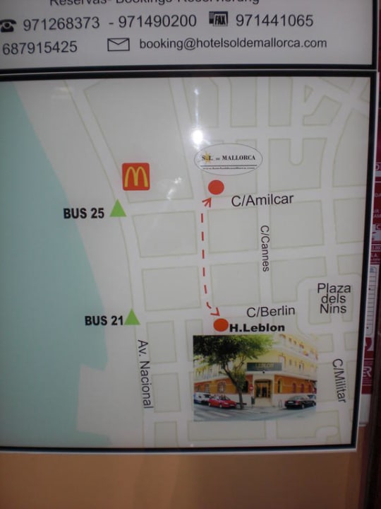 Skizze vom Hotel Leblon zum Nebengebäude Casthotels Leblon