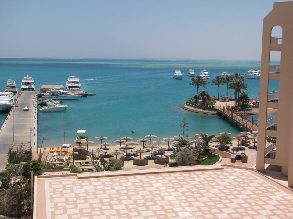 Ausblick von Zimmer 501 Marriott Hurghada Beach Resort