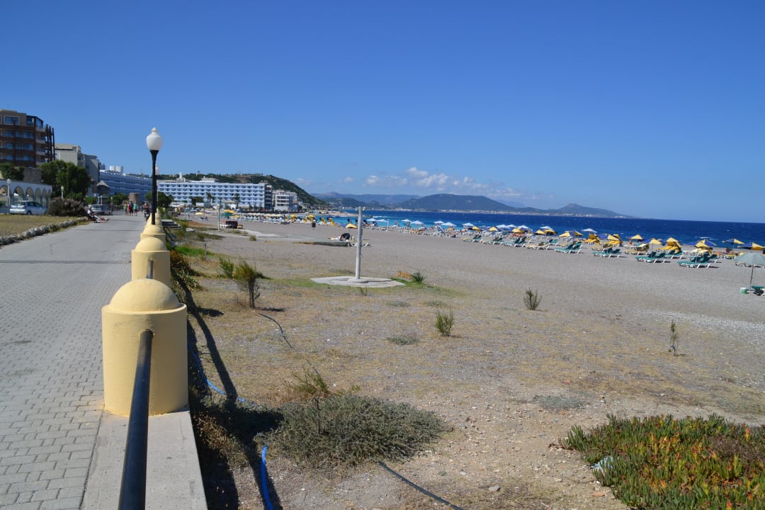 Weitläufiger Strand Ibiscus Hotel Rhodos