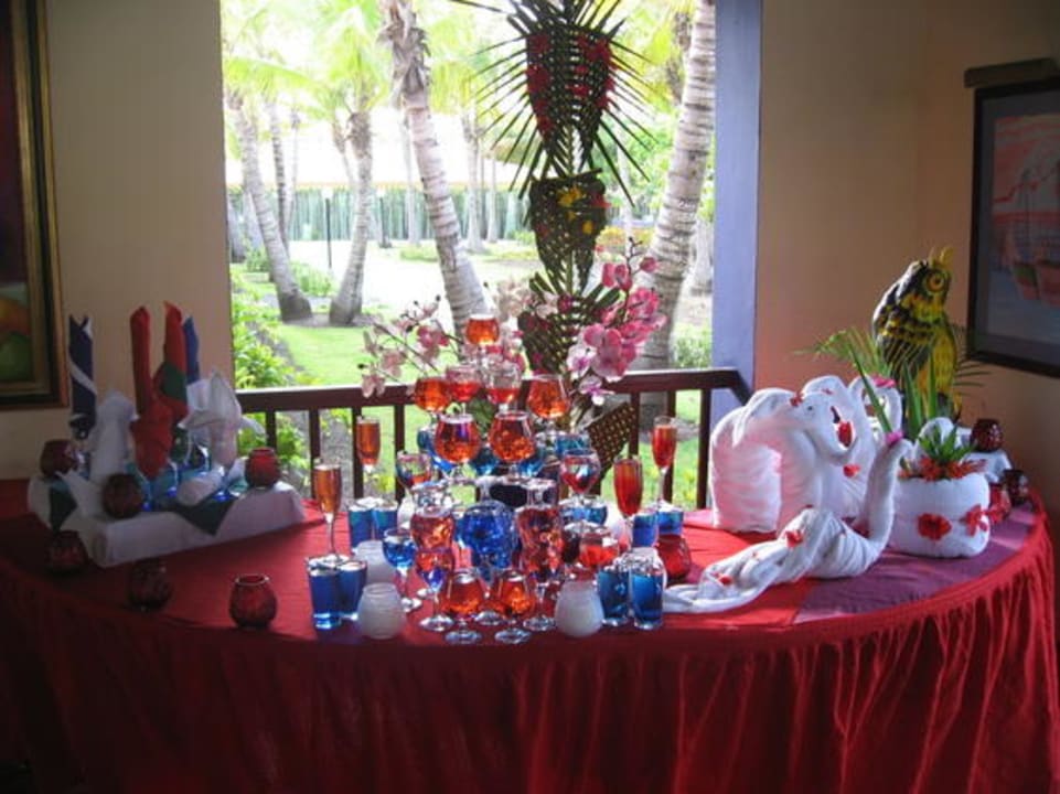 Dekoration, die zuvor am Strand hergestellt wurde Playabachata Hotel